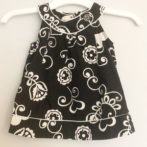 Lydia Jane 12M Black White Dress Top